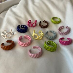 ✨Mega Bundle✨ Colourful Funky Acrylic Rings